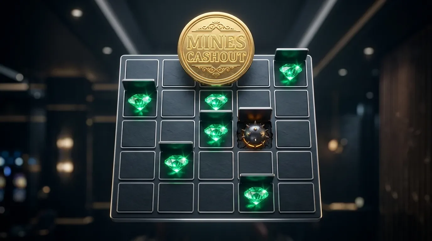 Stake Mines ကစားနည်း - 5x5 အကွက်နဲ့ Cashout နည်းဗျူဟာ (2026)